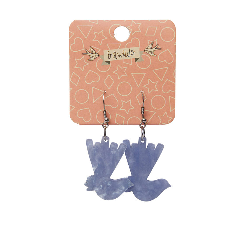 Essentials Wagtail Ripple Resin Drop Earrings by Erstwilder