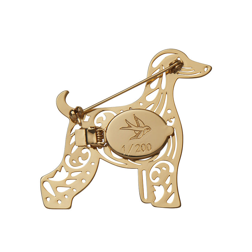 Ainslee the Afghan Hound Perfume Brooch by Erstwilder