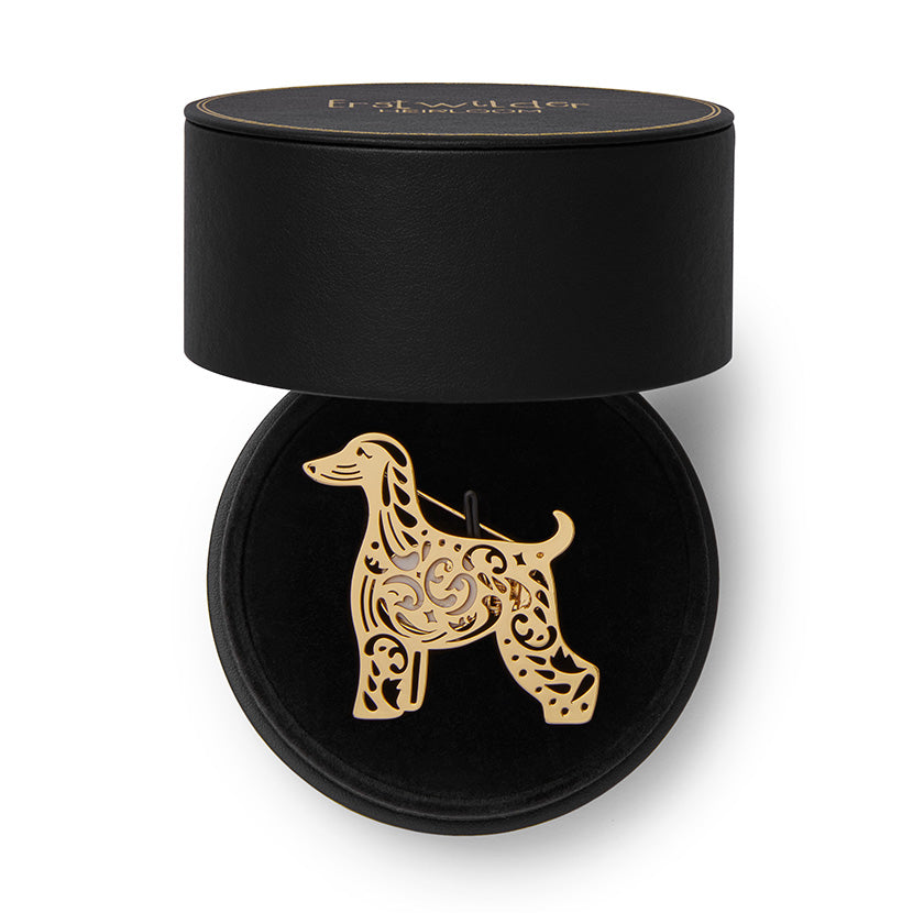 Ainslee the Afghan Hound Perfume Brooch by Erstwilder