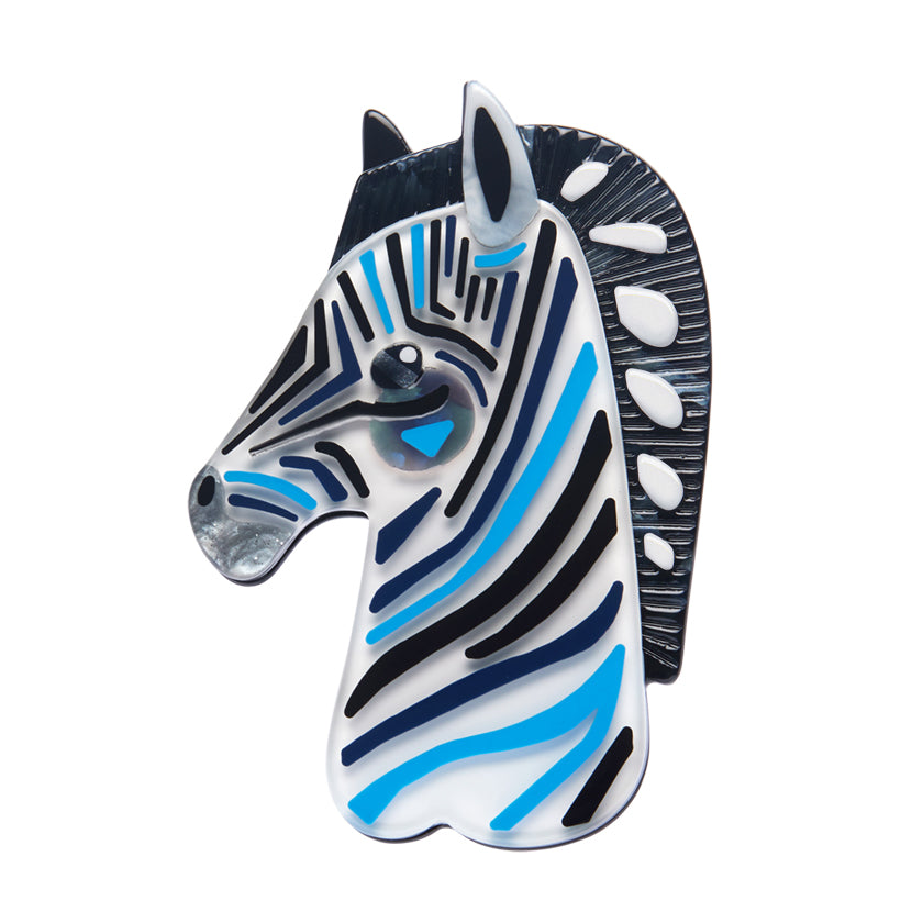 The Zealous Zebra Brooch by Erstwilder