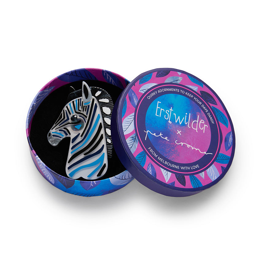 The Zealous Zebra Brooch by Erstwilder