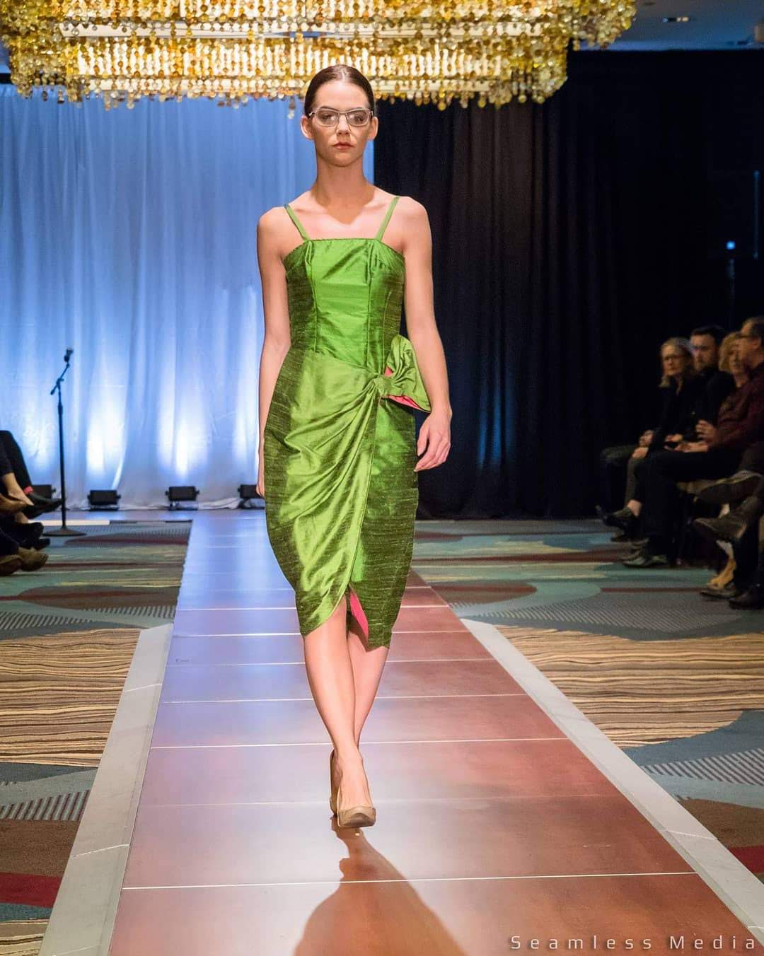 Chartreuse Silk Dress by Hollyville