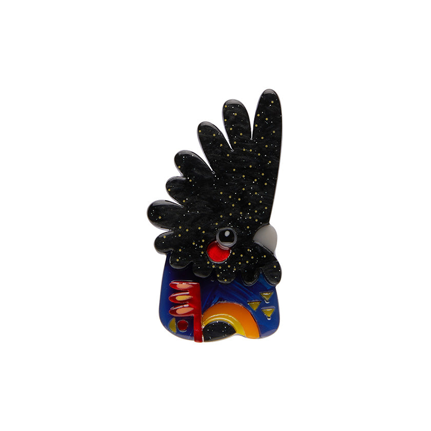 The Rare Red-Tail Cockatoo Mini Brooch by Erstwilder