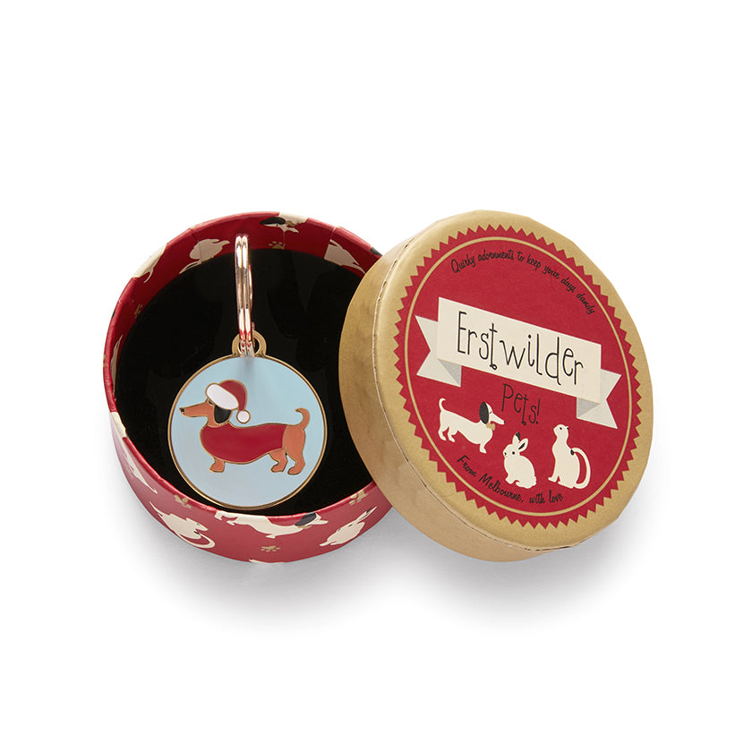 Christmas Spiffy Enamel Pet Charm by Erstwilder