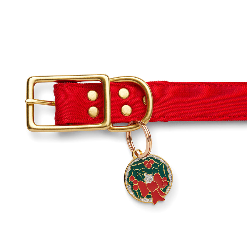 Deck the Halls Enamel Pet Charm by Erstwilder