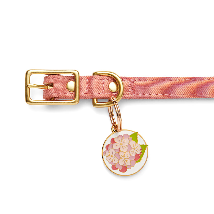 Heart Hydrangea Enamel Pet Charm by Erstwilder