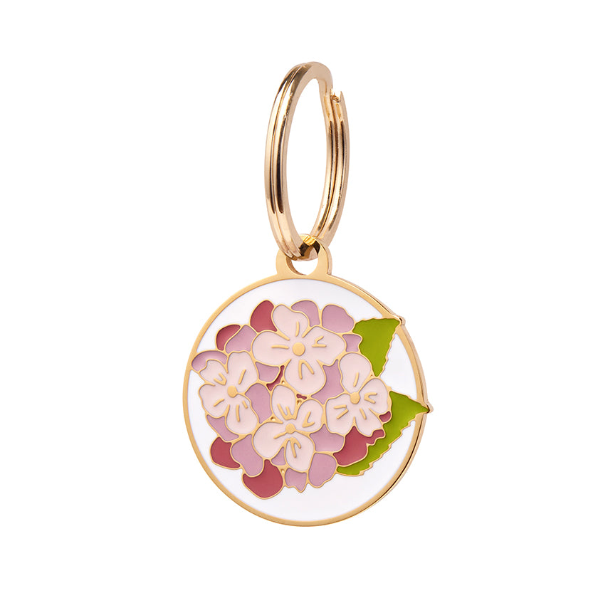 Heart Hydrangea Enamel Pet Charm by Erstwilder