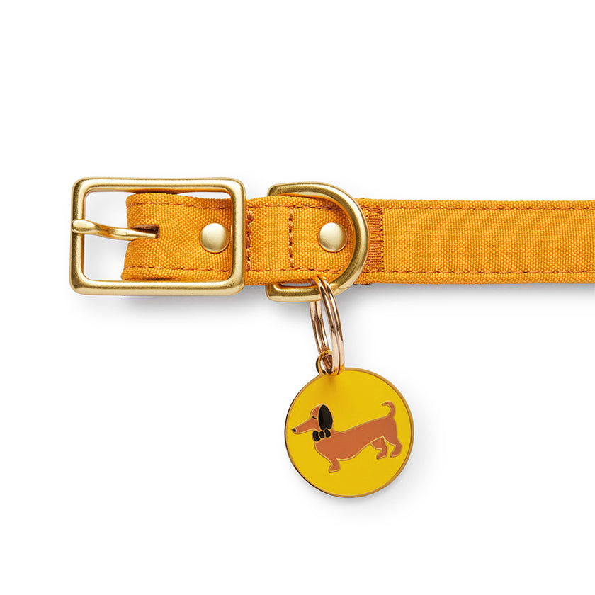 Spiffy the Sausage Dog Enamel Pet Charm by Erstwilder