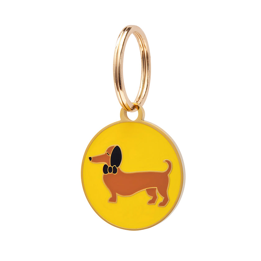 Spiffy the Sausage Dog Enamel Pet Charm by Erstwilder