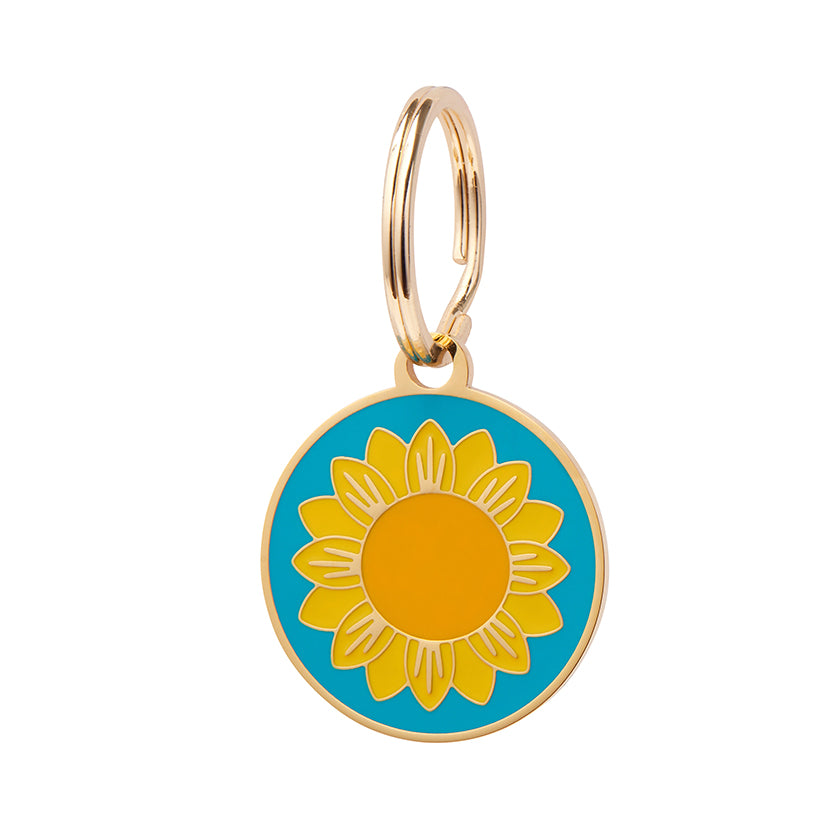 Sumptuous Sunflower Enamel Pet Charm by Erstwilder