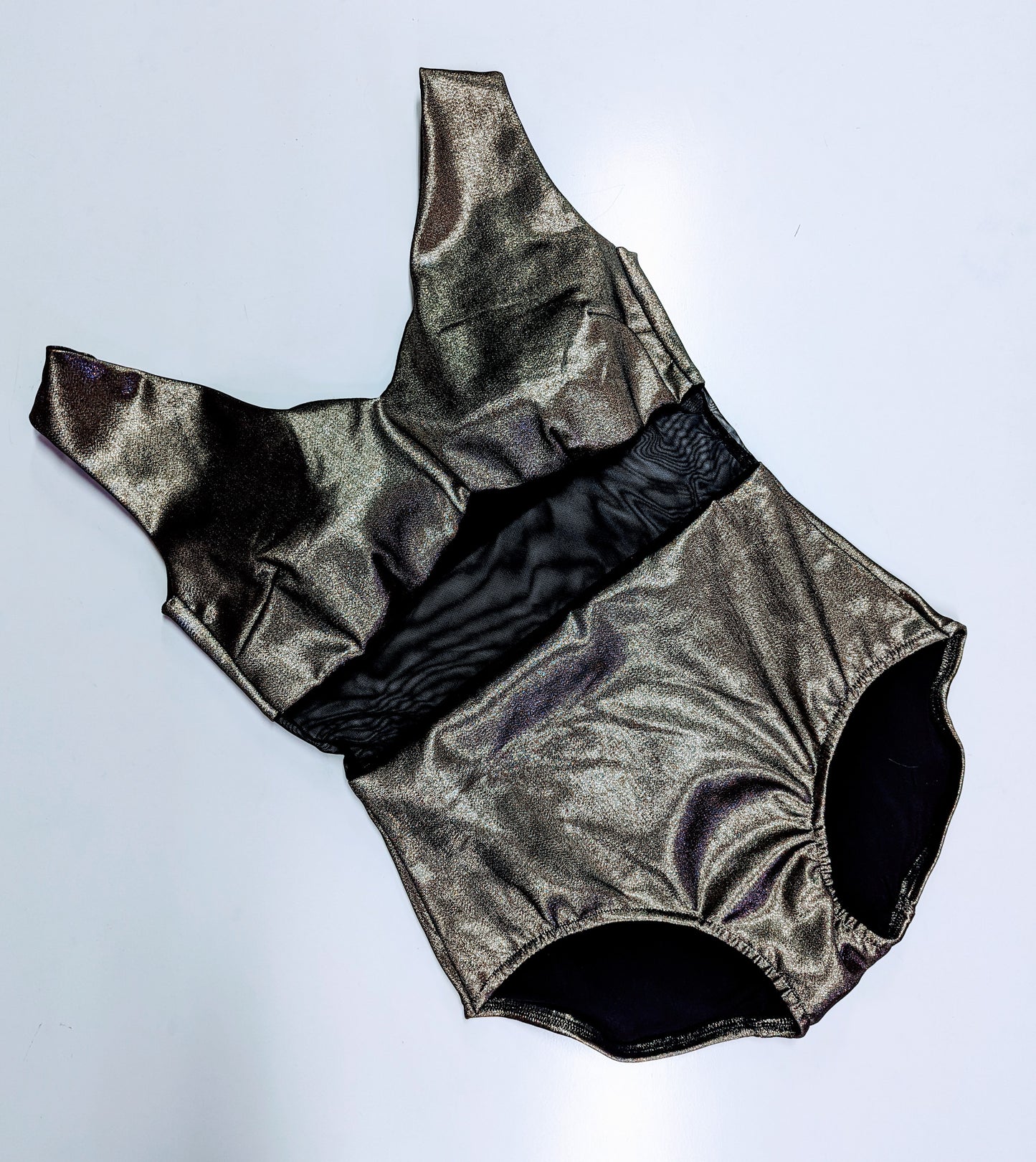Gold and Black Mesh Swimsuit by PMdesigns by Pamela Marie