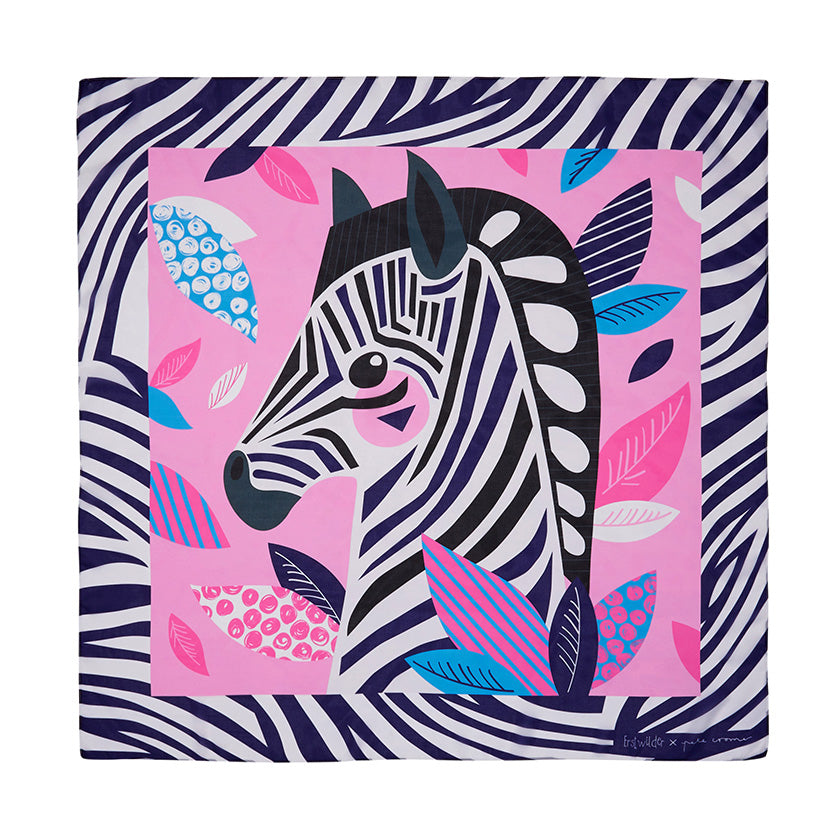 The Zealous Zebra Square Scarf by Erstwilder