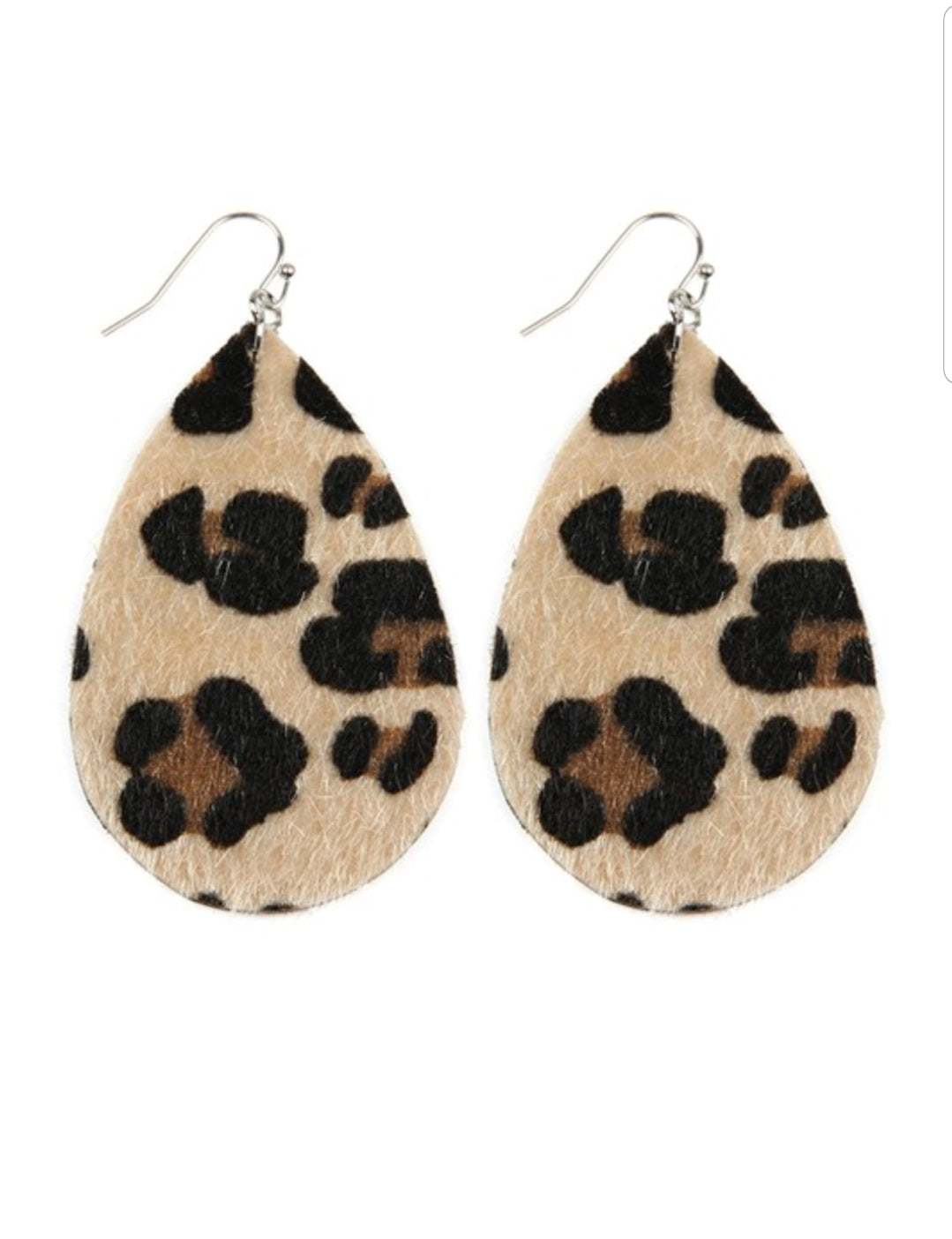 Leopard Print Teardrop Earrings