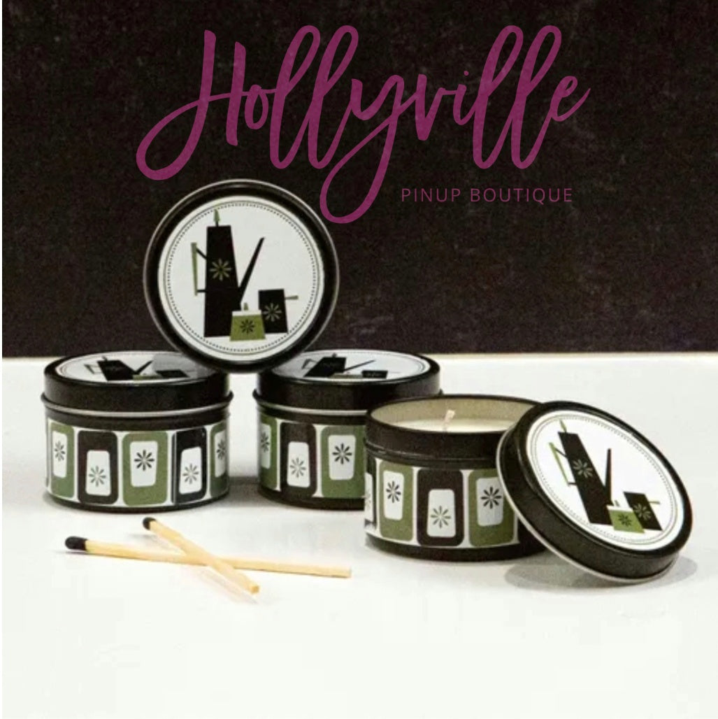 Hazelnut Coffee Midcentury Modern Travel Candle