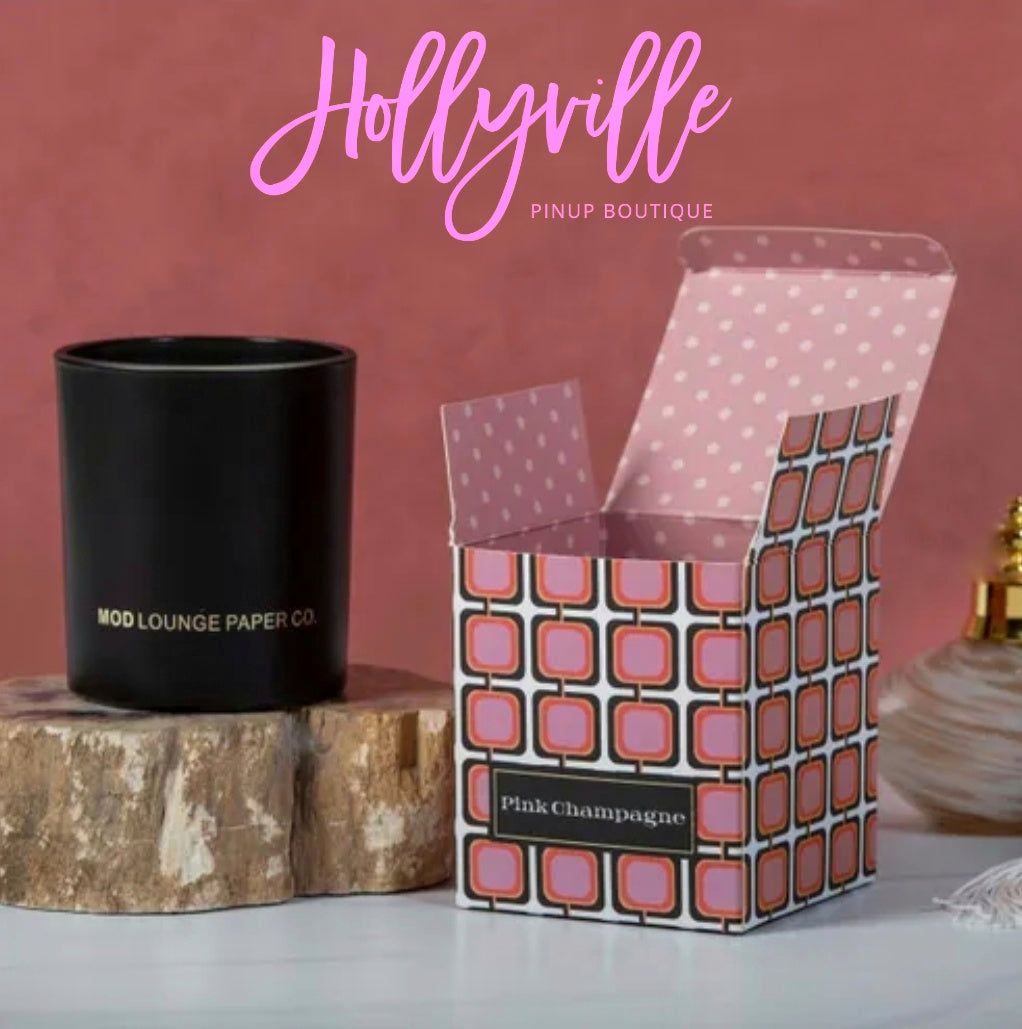 Midcentury Modern Retro Square Boxed Candle