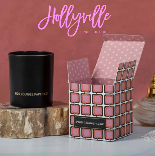 Midcentury Modern Retro Square Boxed Candle