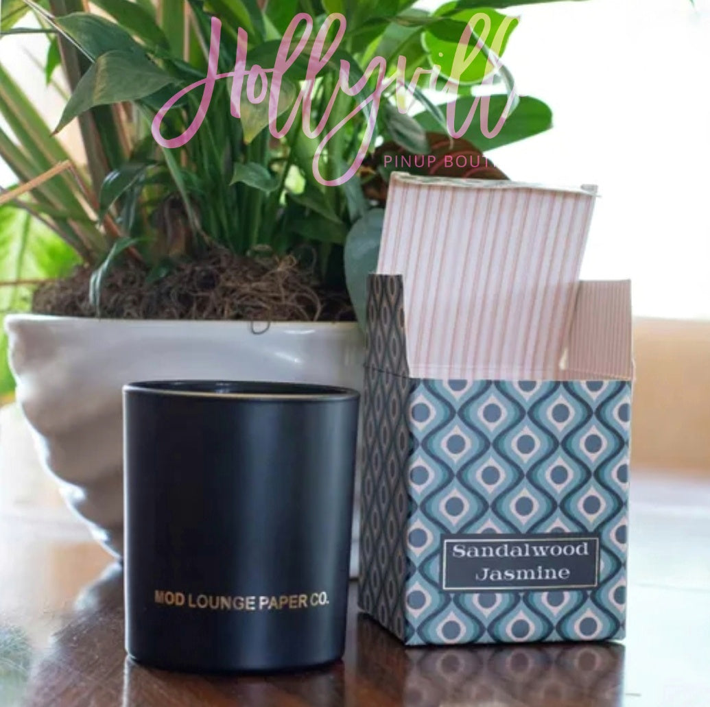 Midcentury Modern Circle in Waves Boxed Candle