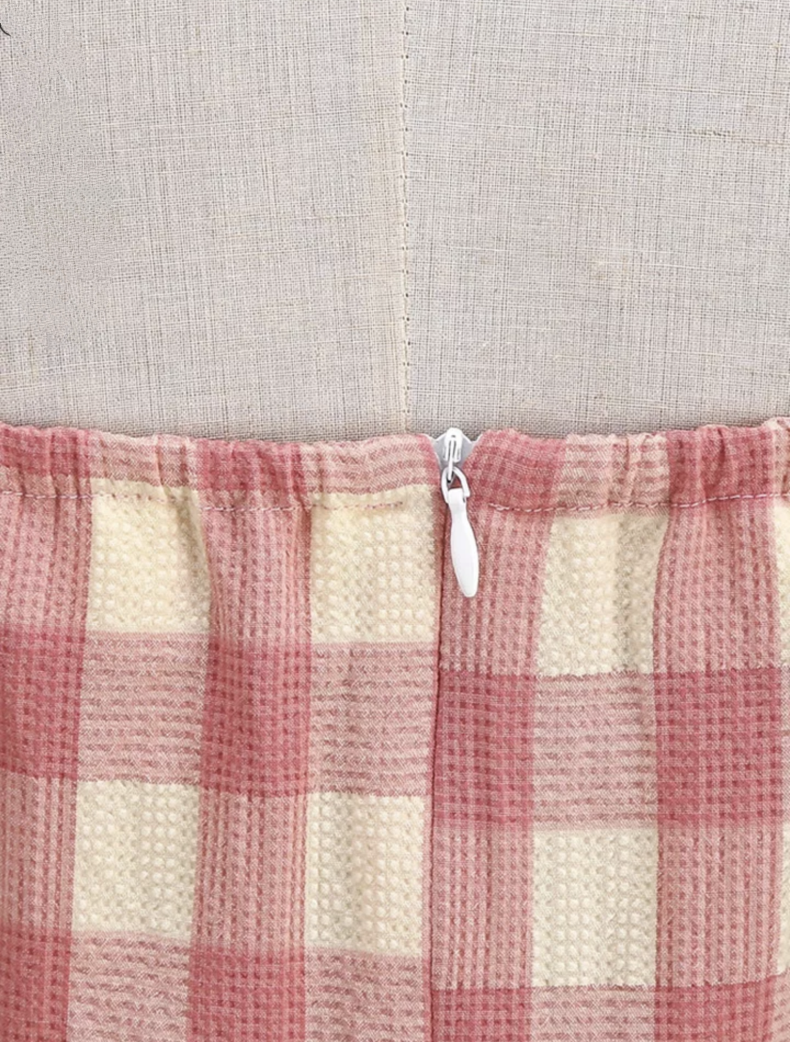 Soft Pink Gingham Vintage Inspired Halter Pinup Dress