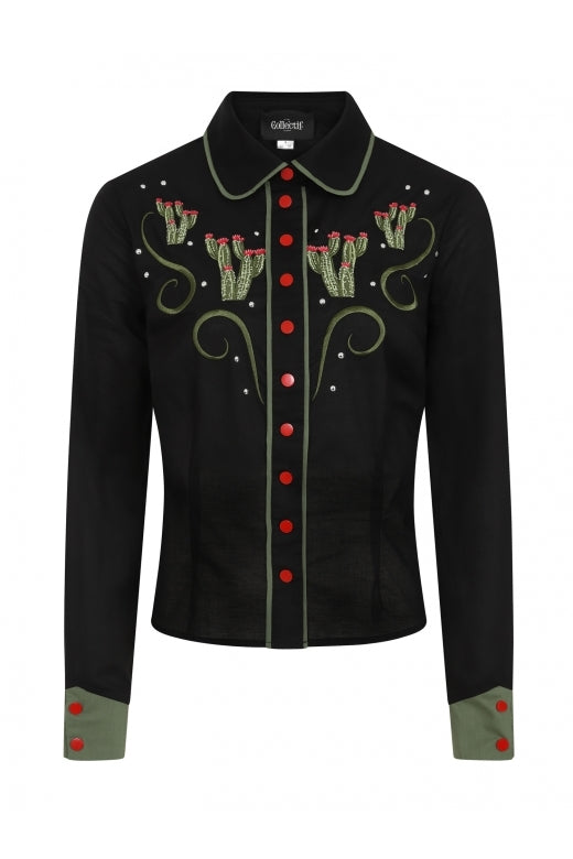 Gemma Western Cactus Shirt by Collectif Mainline