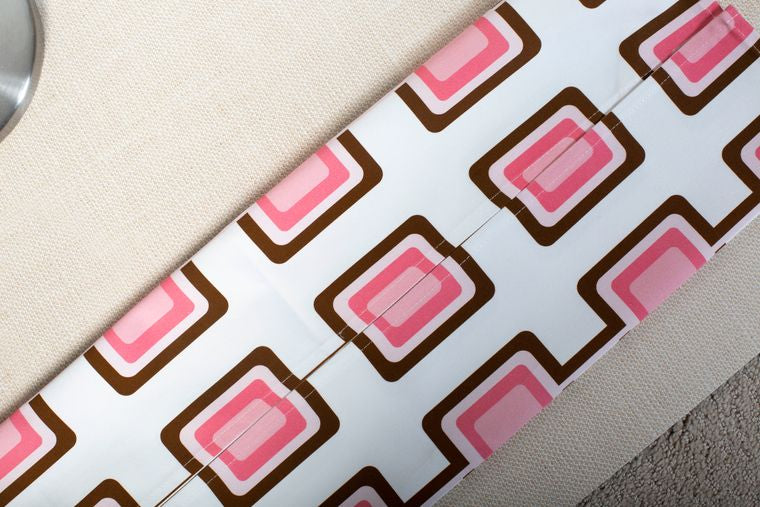 Mid Century Modern Retro Squares Tea Towel