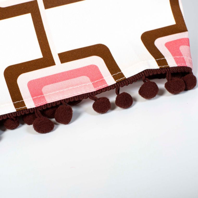 Mid Century Modern Retro Squares Tea Towel