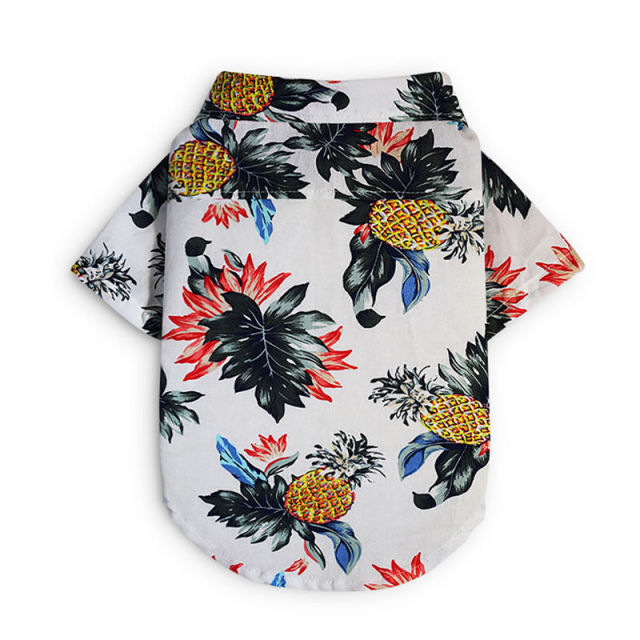 Summer Pet Printed Clothes For Dogs Floral Beach Shirt Jackets Dog Coat Puppy Costume Cat Spring Clothing Pets Outfits