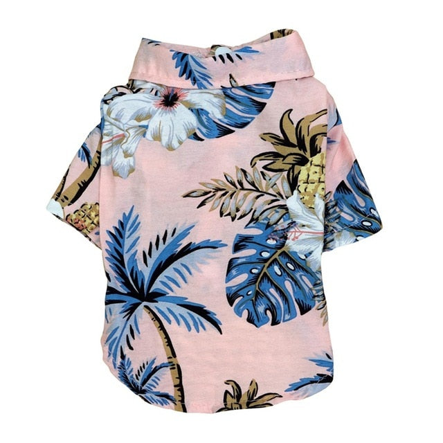 Summer Pet Printed Clothes For Dogs Floral Beach Shirt Jackets Dog Coat Puppy Costume Cat Spring Clothing Pets Outfits