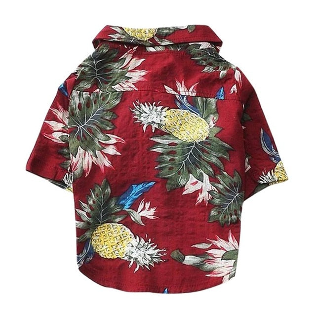 Summer Pet Printed Clothes For Dogs Floral Beach Shirt Jackets Dog Coat Puppy Costume Cat Spring Clothing Pets Outfits