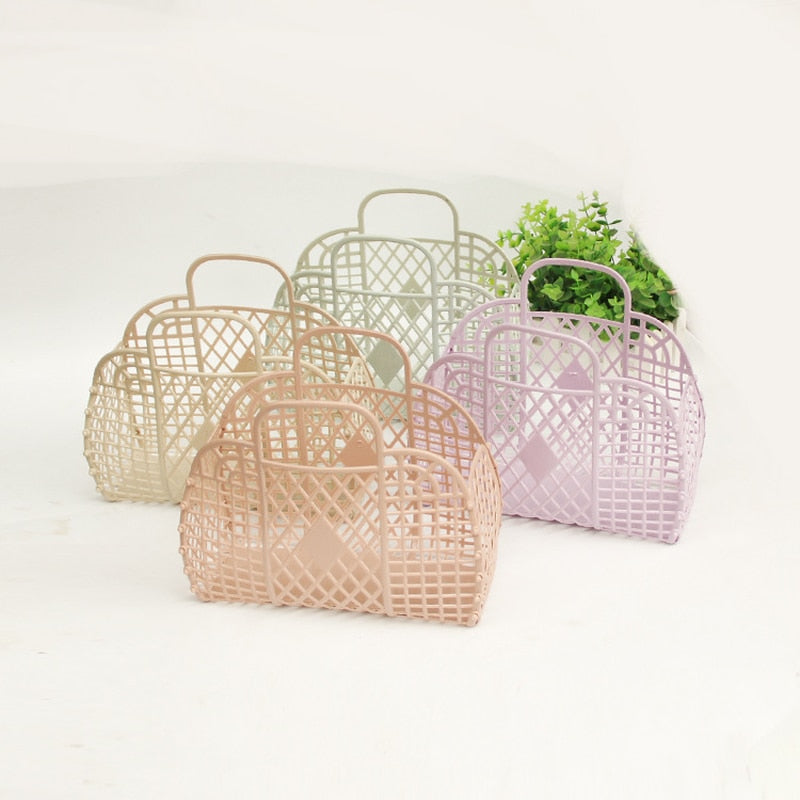 Hollow Jelly Basket Handbags