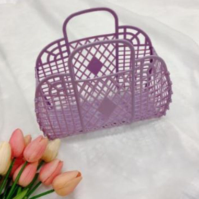 Hollow Jelly Basket Handbags