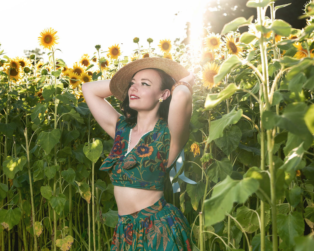 Sunflower Photo Session in a Vintage Way