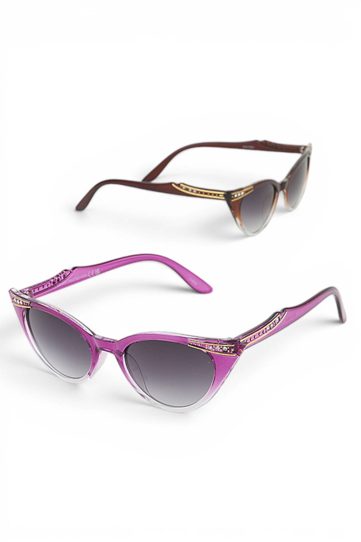 LA Jewelry Plaza - Rhinestone Cat Eye Sunglasses Set