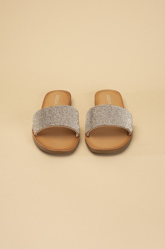 Rhinestone Slip On Sandal Shoes