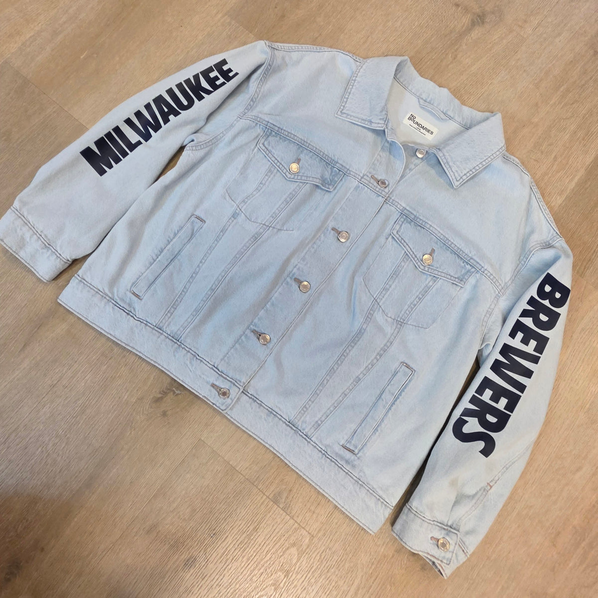 Custom One-of-kind Milwaukee Brewers "World Series 2026" Denim Jacket by Hollyville