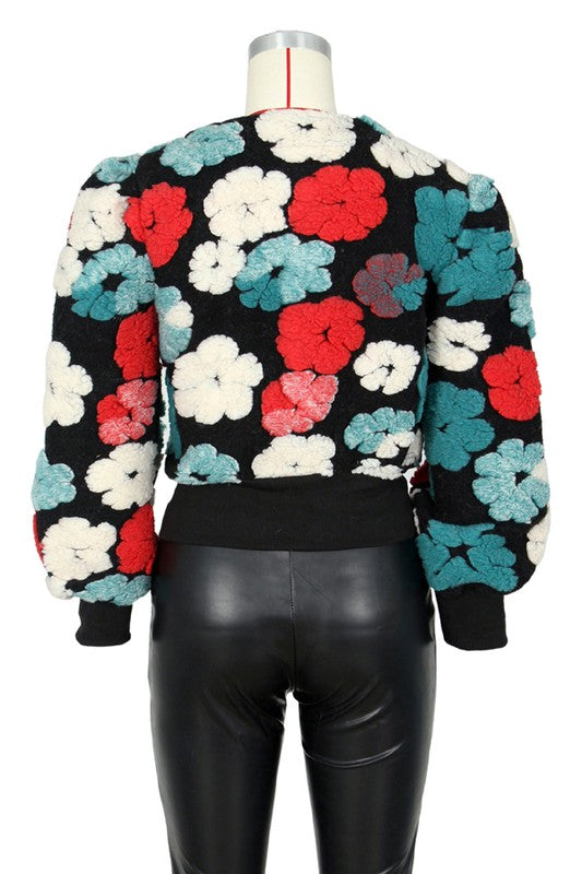 Floral Fashion Outerwear Vintage Inspired Retro Jacket by Claude