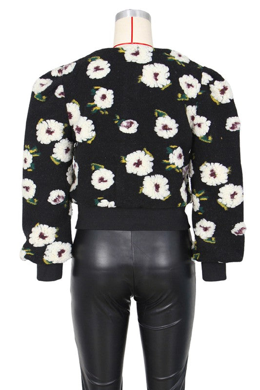 Floral Fashion Outerwear Vintage Inspired Retro Jacket by Claude