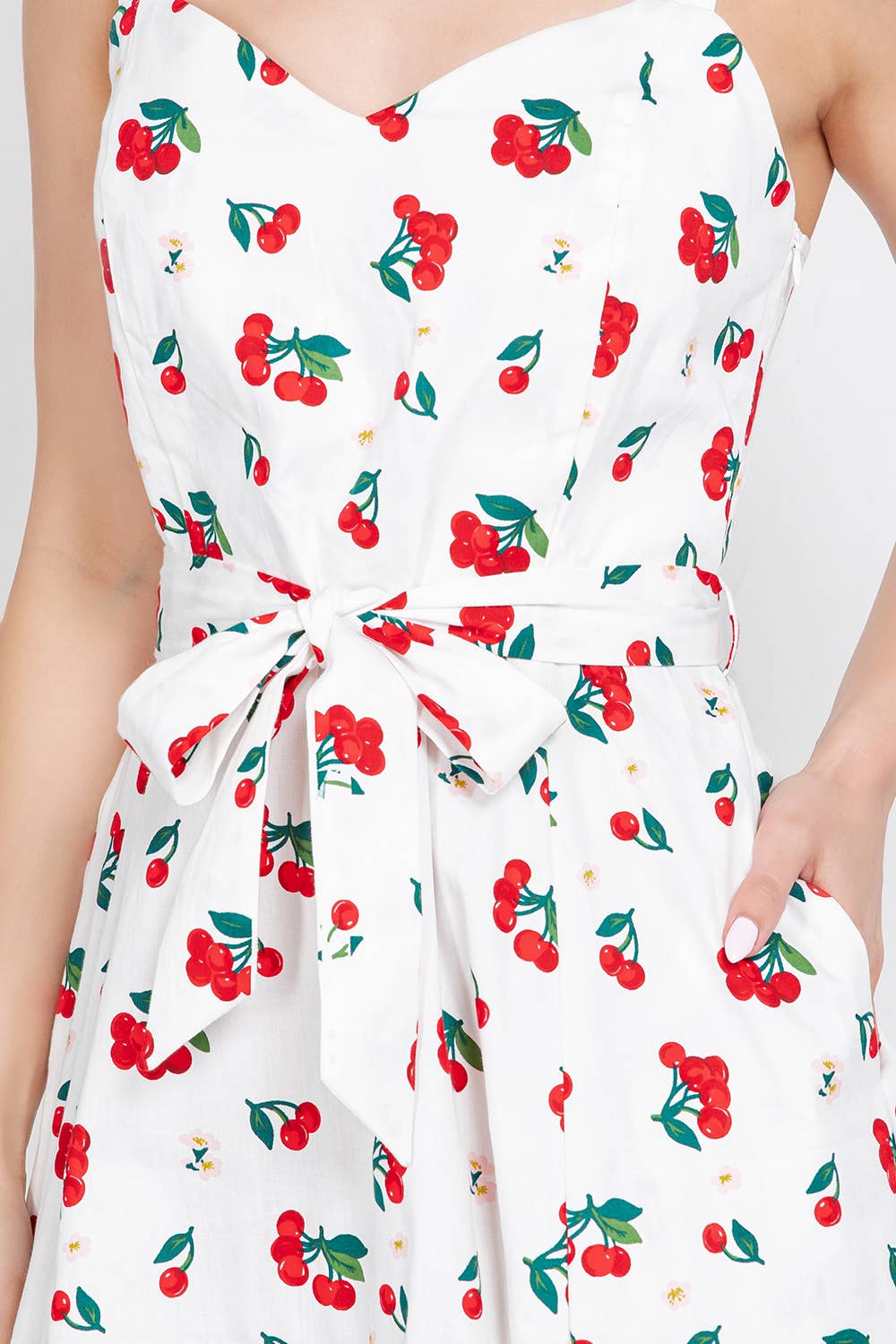 LA Soul - Cherry Print Retro Dress: S
