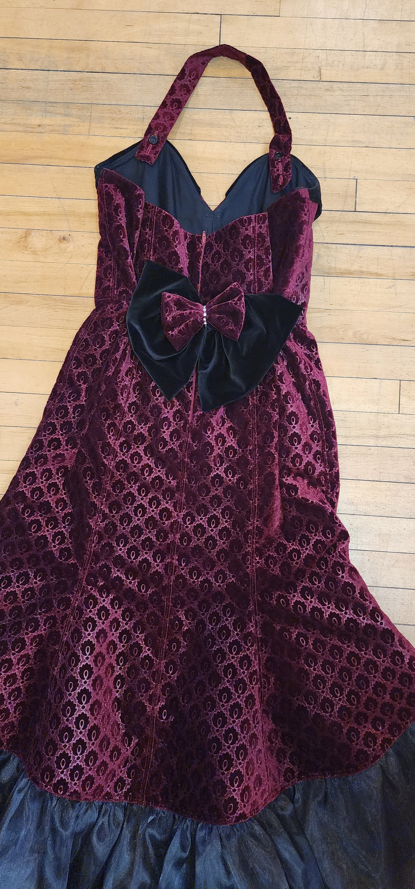 Scarlet Red Velvet Fishtail Dress by Hollyville