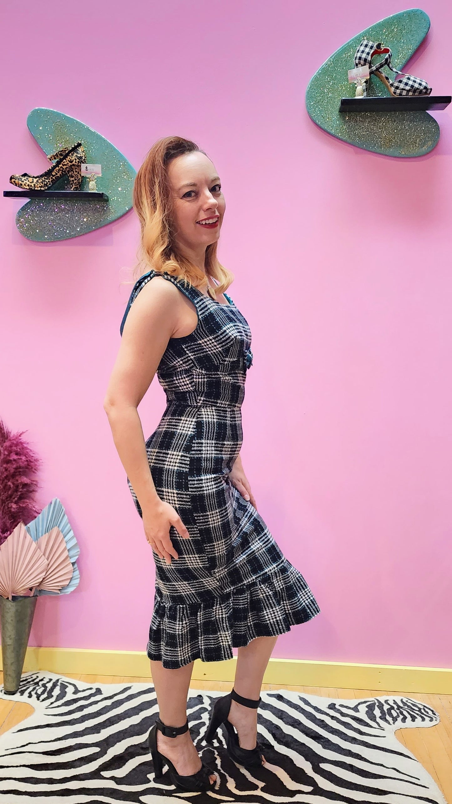 Plaid Wiggle Dress by Neon Plum Pinup