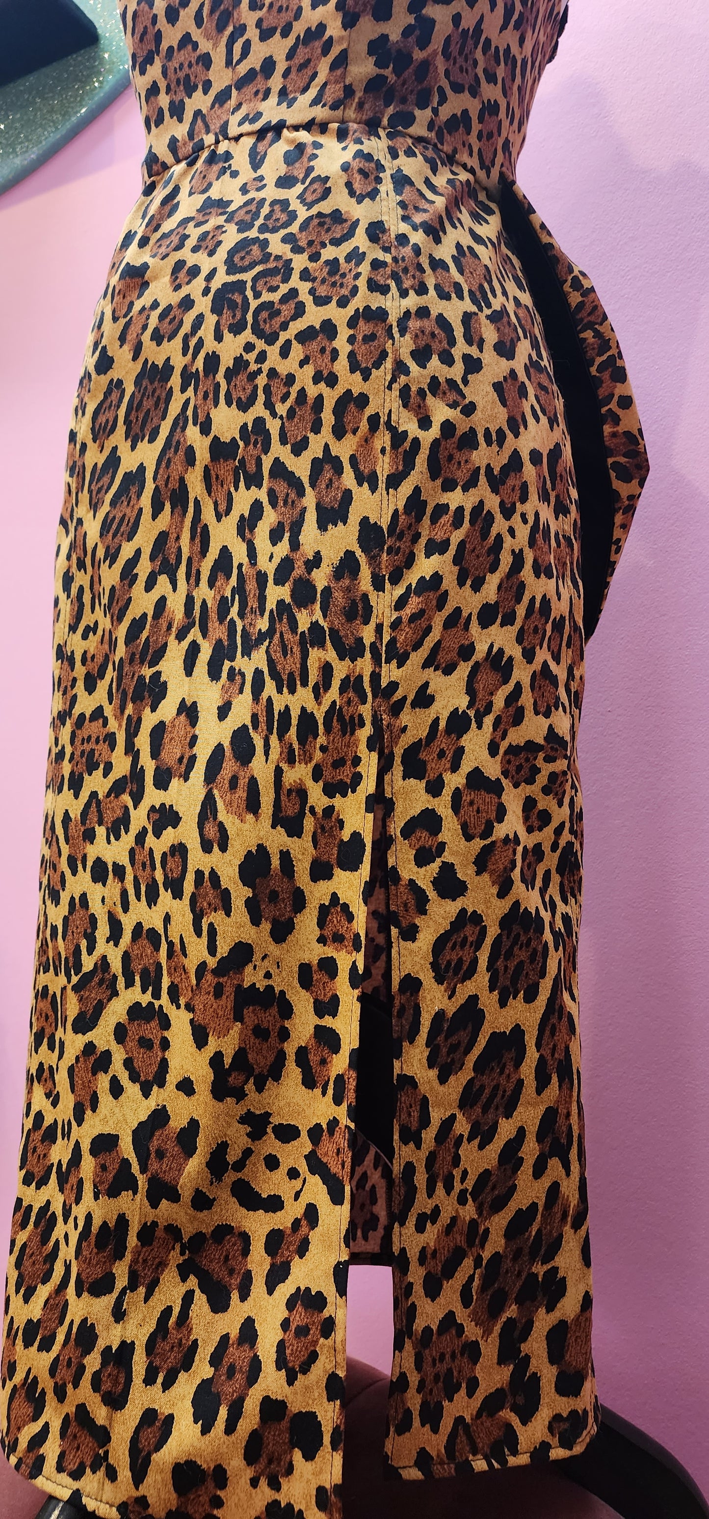 Leopard Print Wiggle Dress by Hollyville