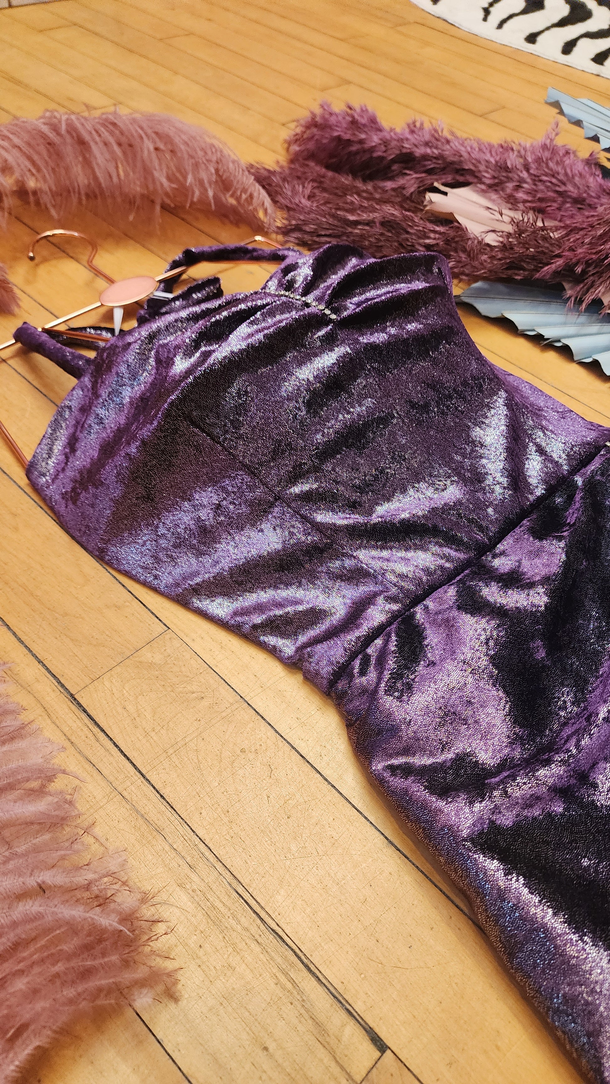 Purple Shimmer Sarong Dress by Hollyville