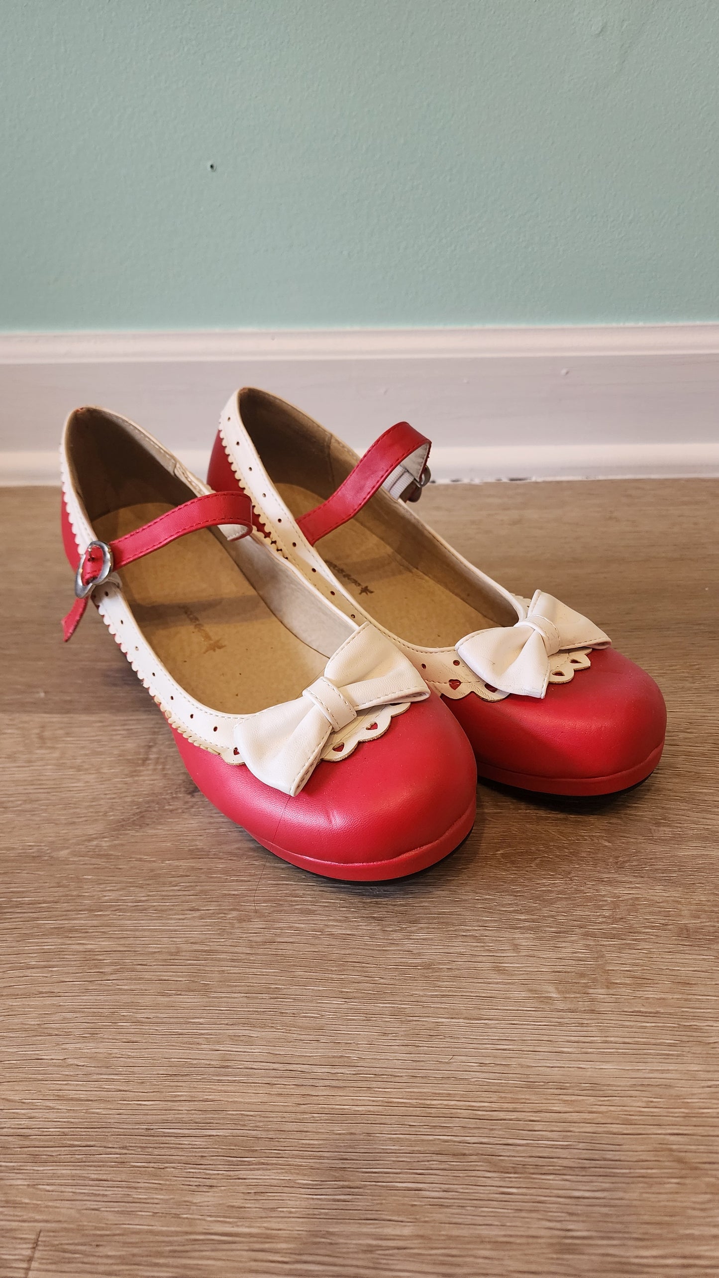Red and White Pinup Shoes