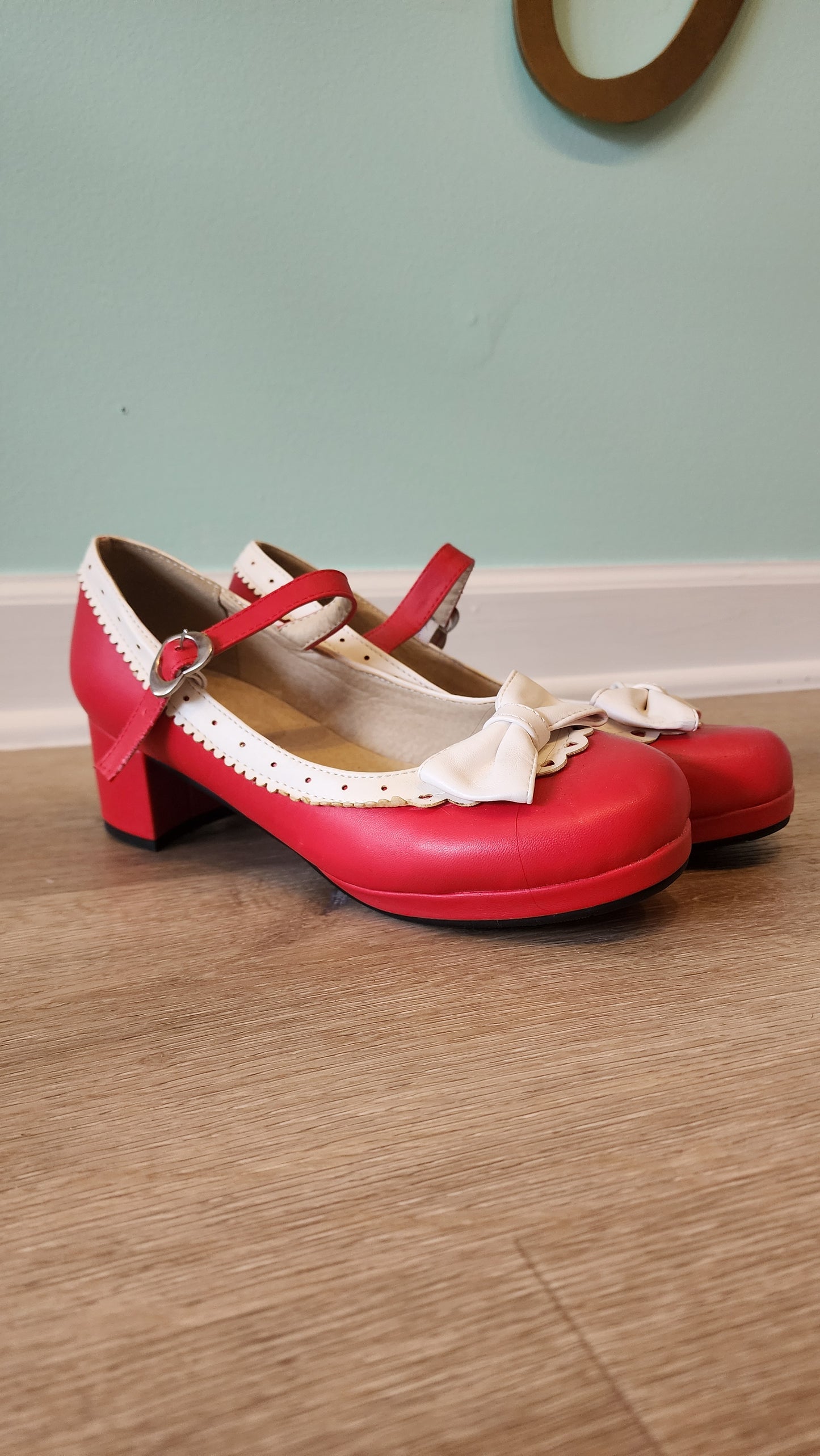 Red and White Pinup Shoes