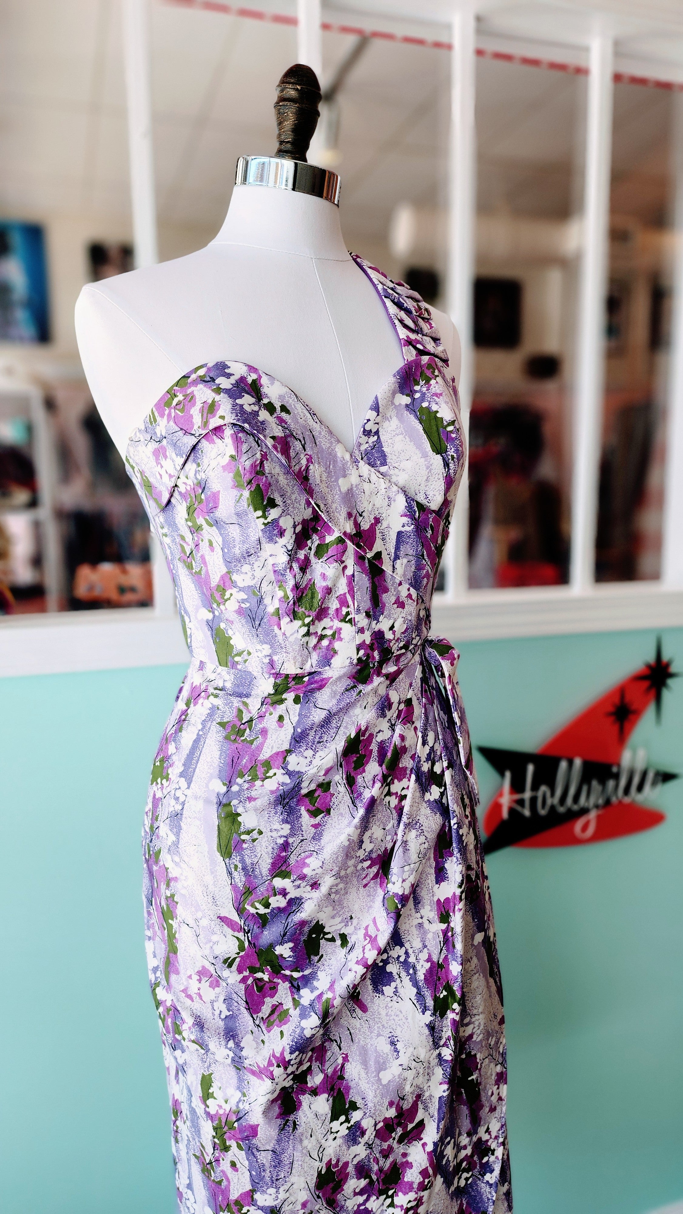 Hollyville Boutique Purple Sarong Tiki Dress by Hollyville