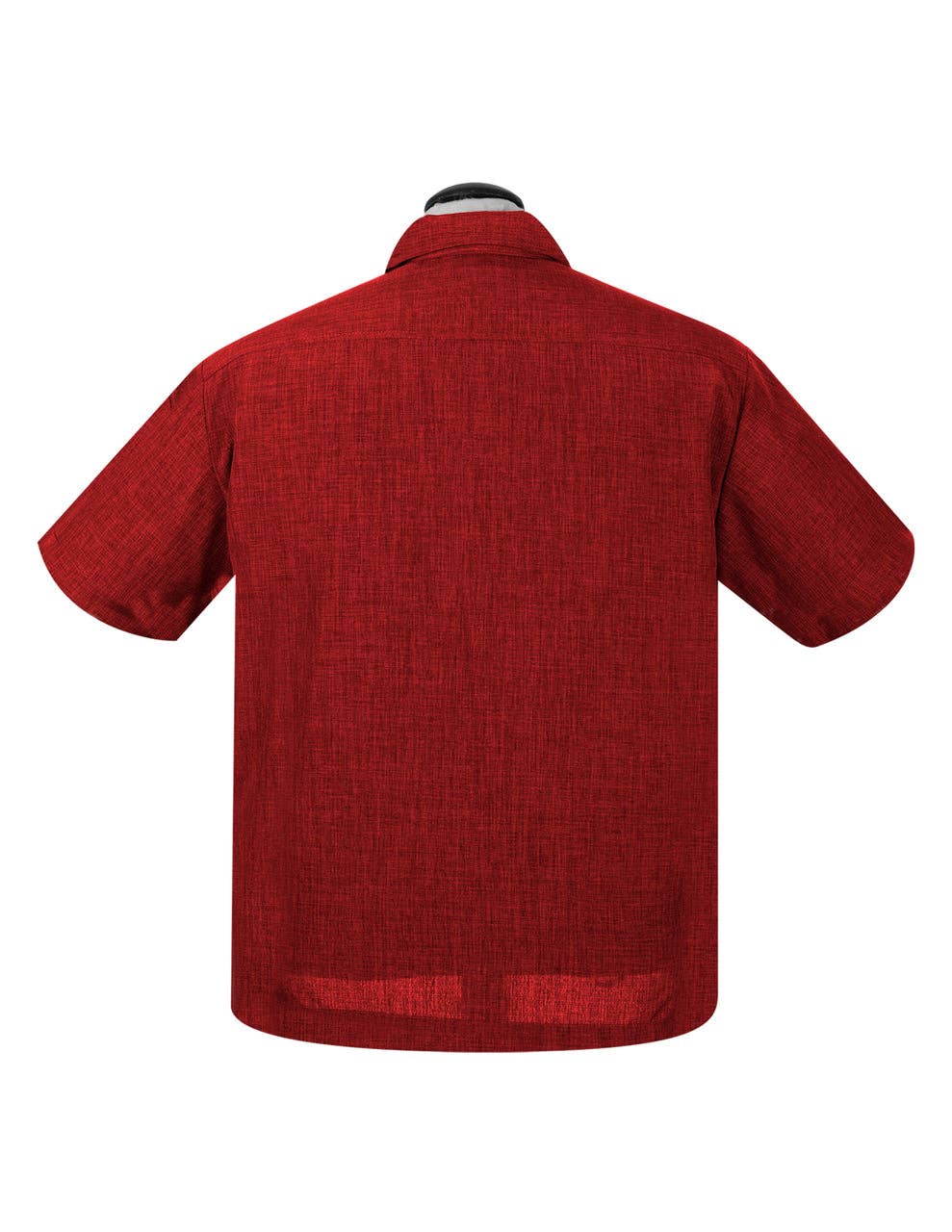 PopCheck Double Panel Bowling Shirt in Red/Black by Steady Clothing