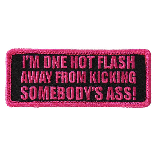 Hot Leathers - Hot Leathers I'm One Hot Flash Away 4"x2" Patch: MULTI / 4"X2"