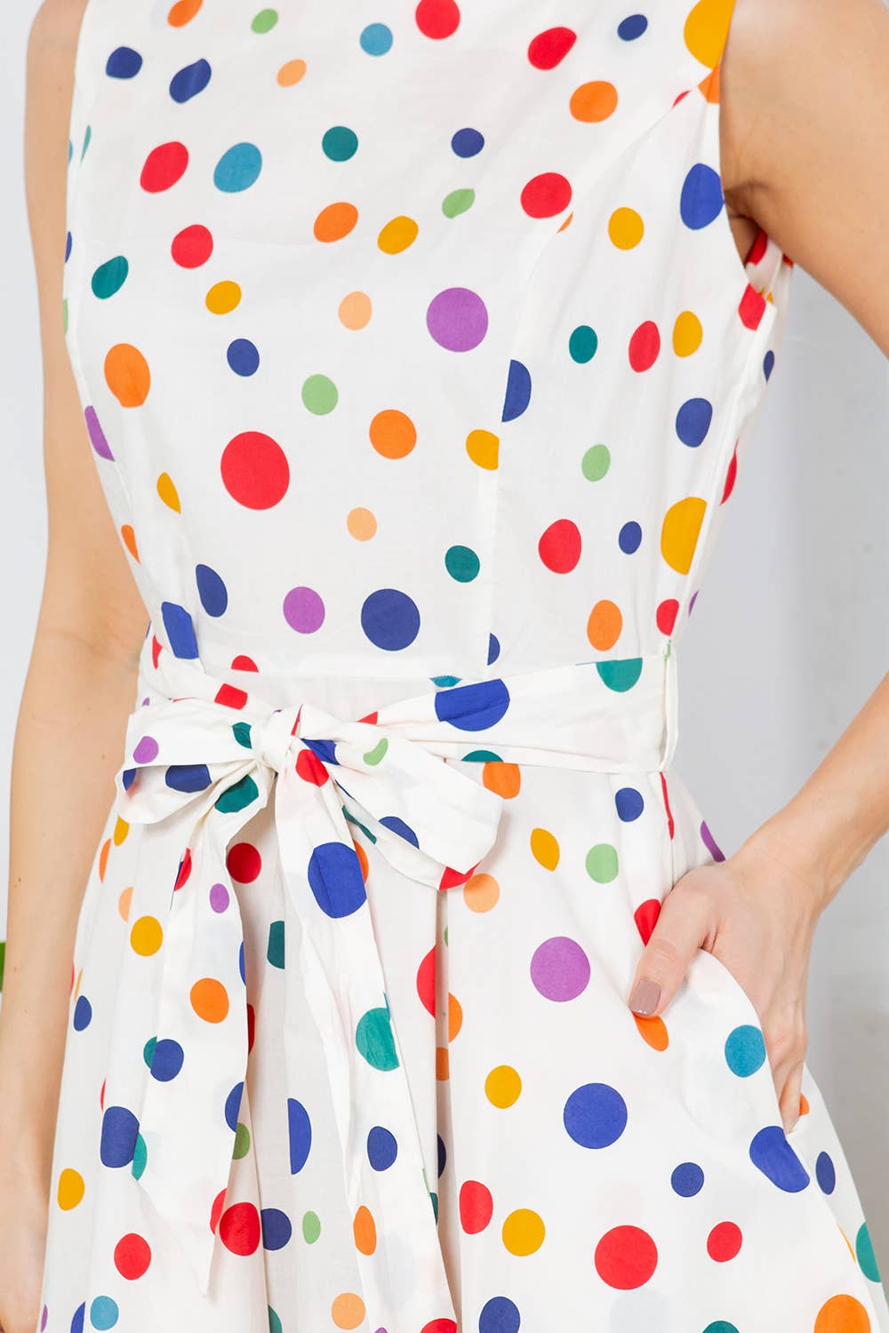 LA Soul - Colorful Polka Dot Dress: M