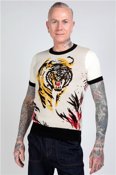 Scott Deep Jungle Knitted Top by Collectif Menswear