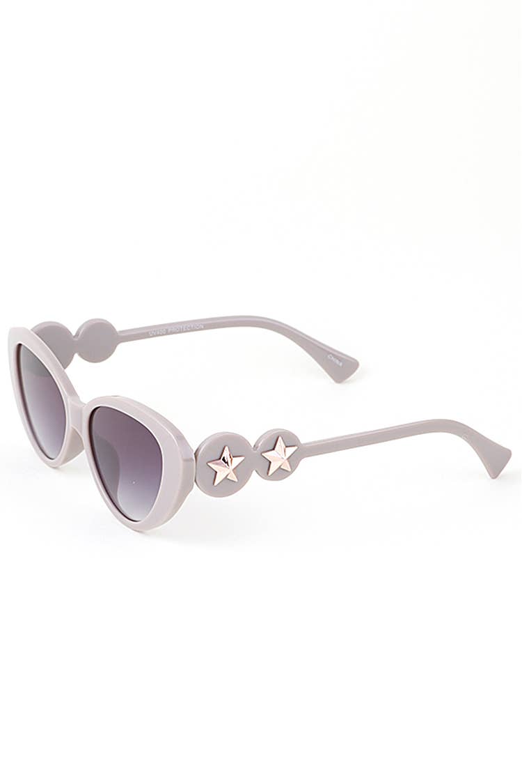 LA Jewelry Plaza - Star Temple Retro Triangle Sunglasses Set