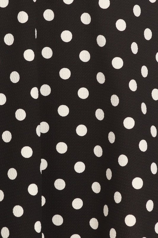 Polka Dot Print Skirt Plus